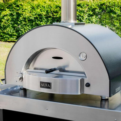 GRILLDEN™ alfa classico 2 pizze freestanding grey pizza oven