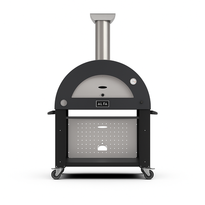 GRILLDEN™ alfa moderno anthracite grey 3 pizze freestanding gas pizza oven