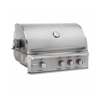 GRILLDEN™ blaze professional lux 34 inch 3 burner built in gas grill with rear infrared burner