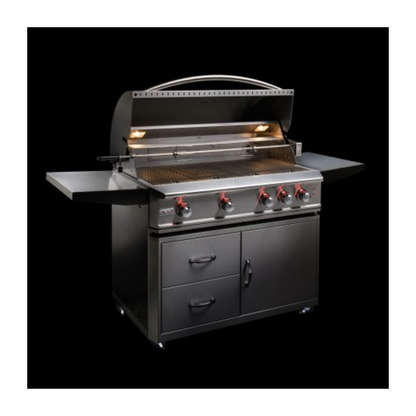 GRILLDEN™ blaze professional 44 inch 4 burner built in gas grill with rear infrared burner