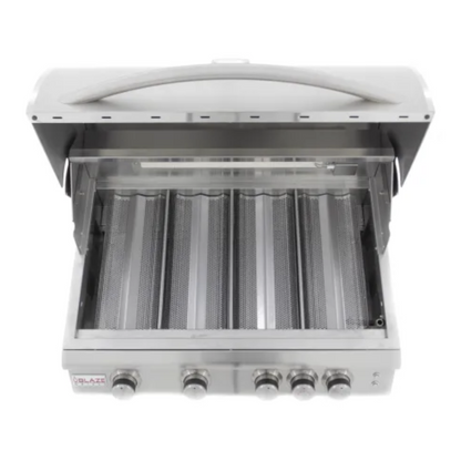 GRILLDEN™ blaze 32 inch 4 burner lte built in gas grill with rear burner and built in lighting system