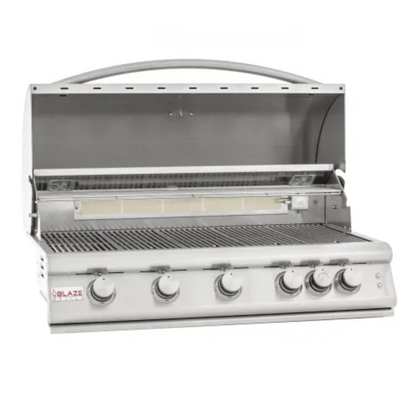 GRILLDEN™ blaze 40 inch 5 burner lte gas grill with rear burner and built in lighting system