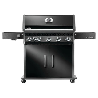 GRILLDEN™ napoleon rogue pro 625 sib black freestanding gas grill w infrared side burner