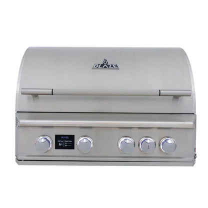 GRILLDEN™ blaze lte pro 32 inch 4 burner built in gas grill w digital temperature screen rear infrared burner