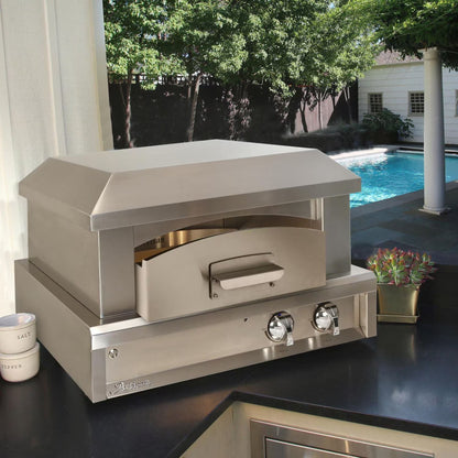 GRILLDEN™ artisan professional 29 inch countertop outdoor gas pizza oven
