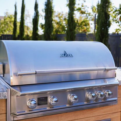 GRILLDEN™ blaze lte pro 32 inch 4 burner built in gas grill w digital temperature screen rear infrared burner